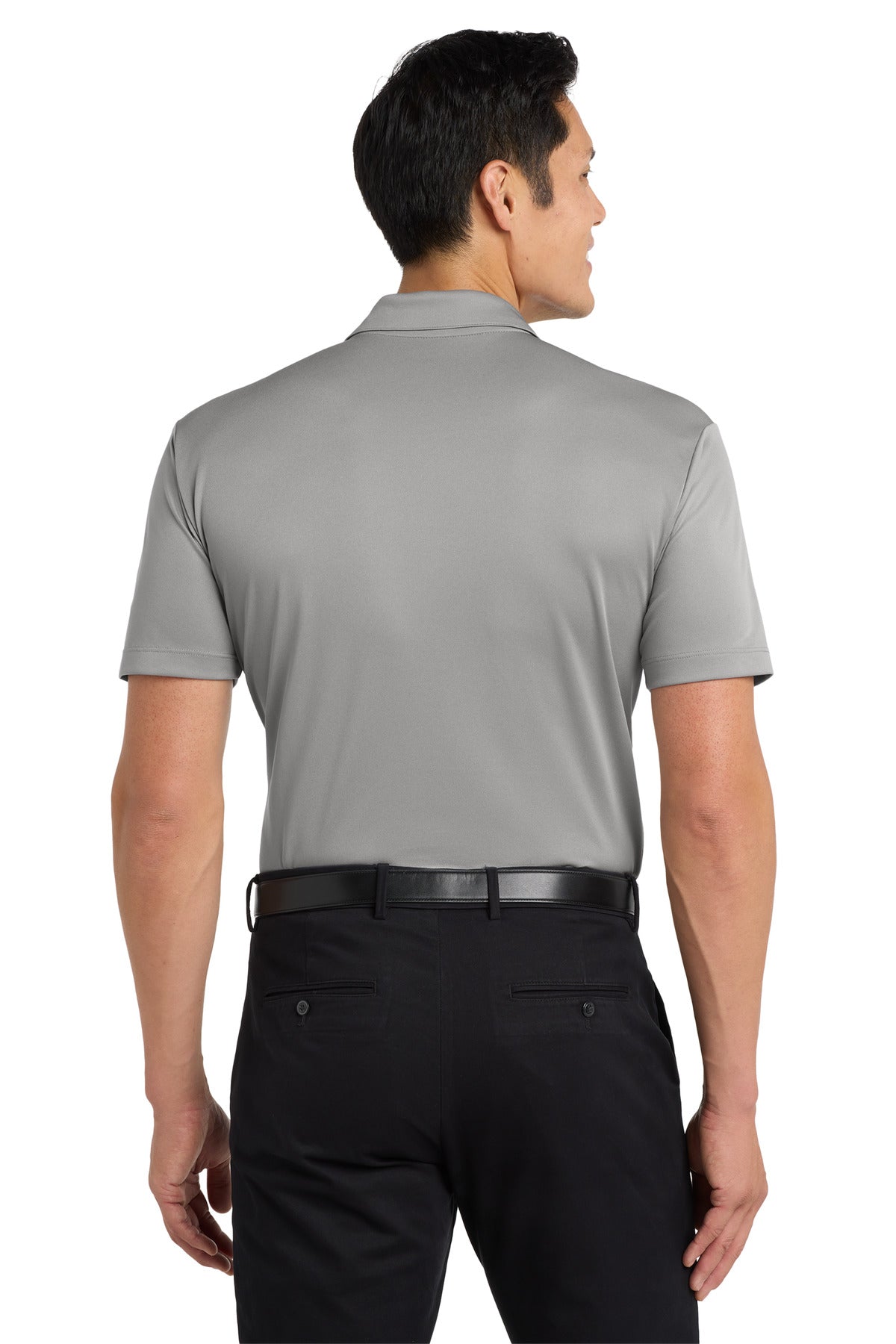 Gusty Grey Port Authority Silk Touch Performance Pocket Polo. K540P