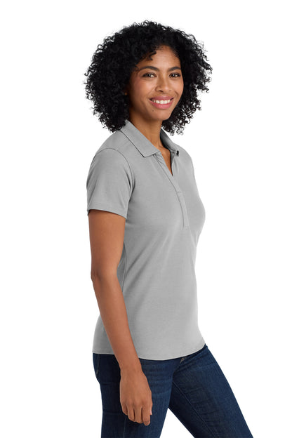 Gusty Grey Port Authority Women's EZPerformance Pique Polo. LK600