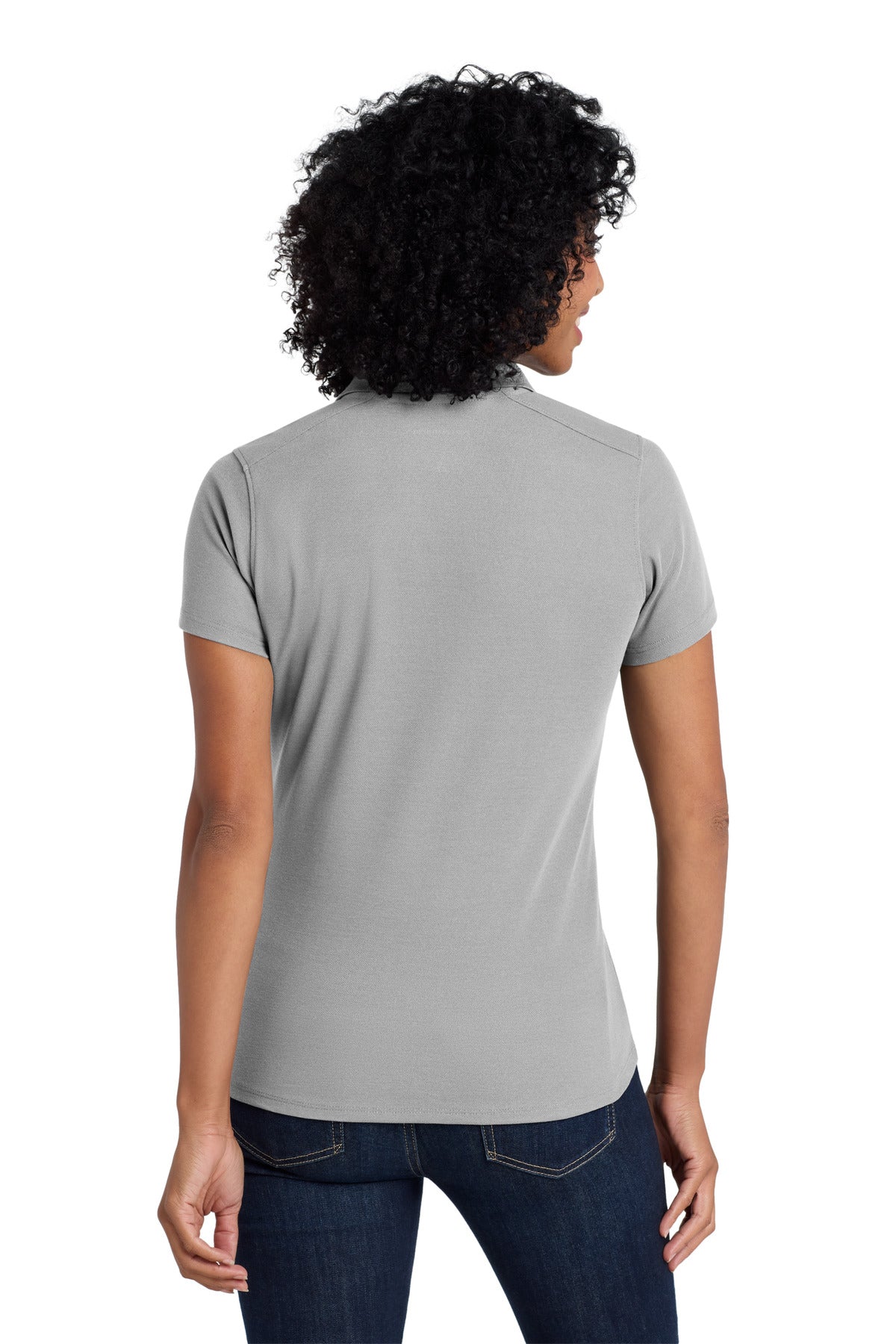 Gusty Grey Port Authority Women's EZPerformance Pique Polo. LK600