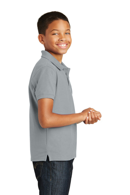 Gusty Grey Port Authority Youth Core Classic Pique Polo. Y100
