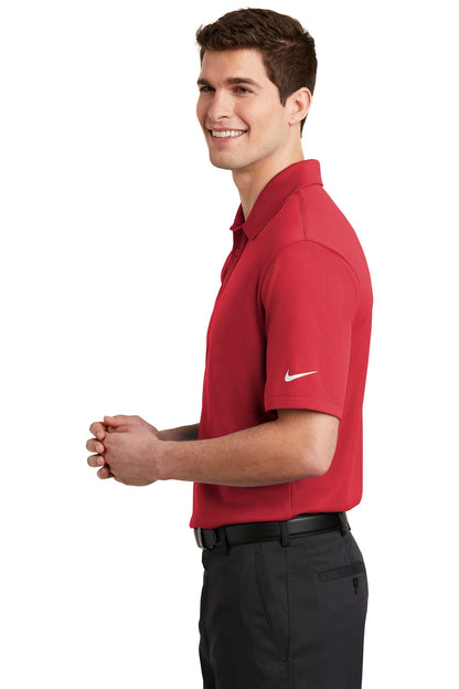 Gym Red Nike Dri-FIT Hex Textured Polo. NKAH6266