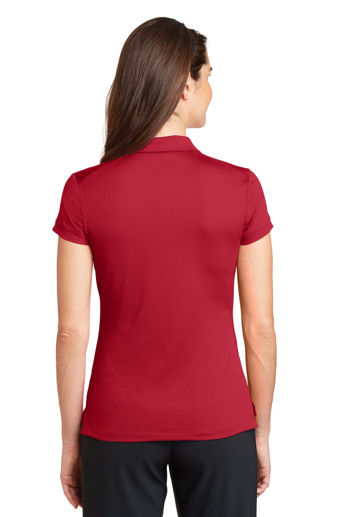 Gym Red Nike Women's Dri-FIT Solid Icon Pique Modern Fit Polo. 746100