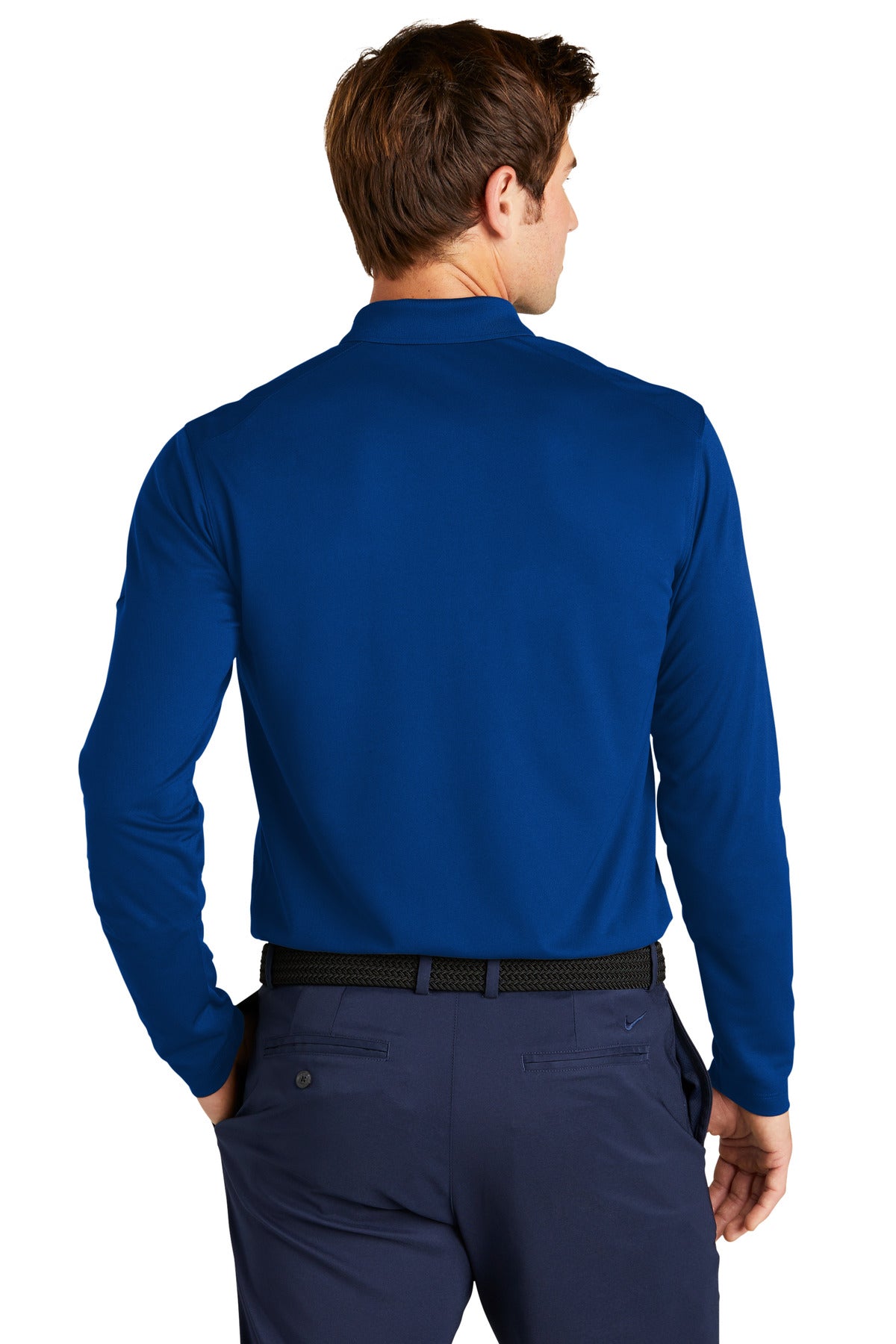 GymBlue Nike Dri-FIT Micro Pique 2.0 Long Sleeve Polo NKDC2104