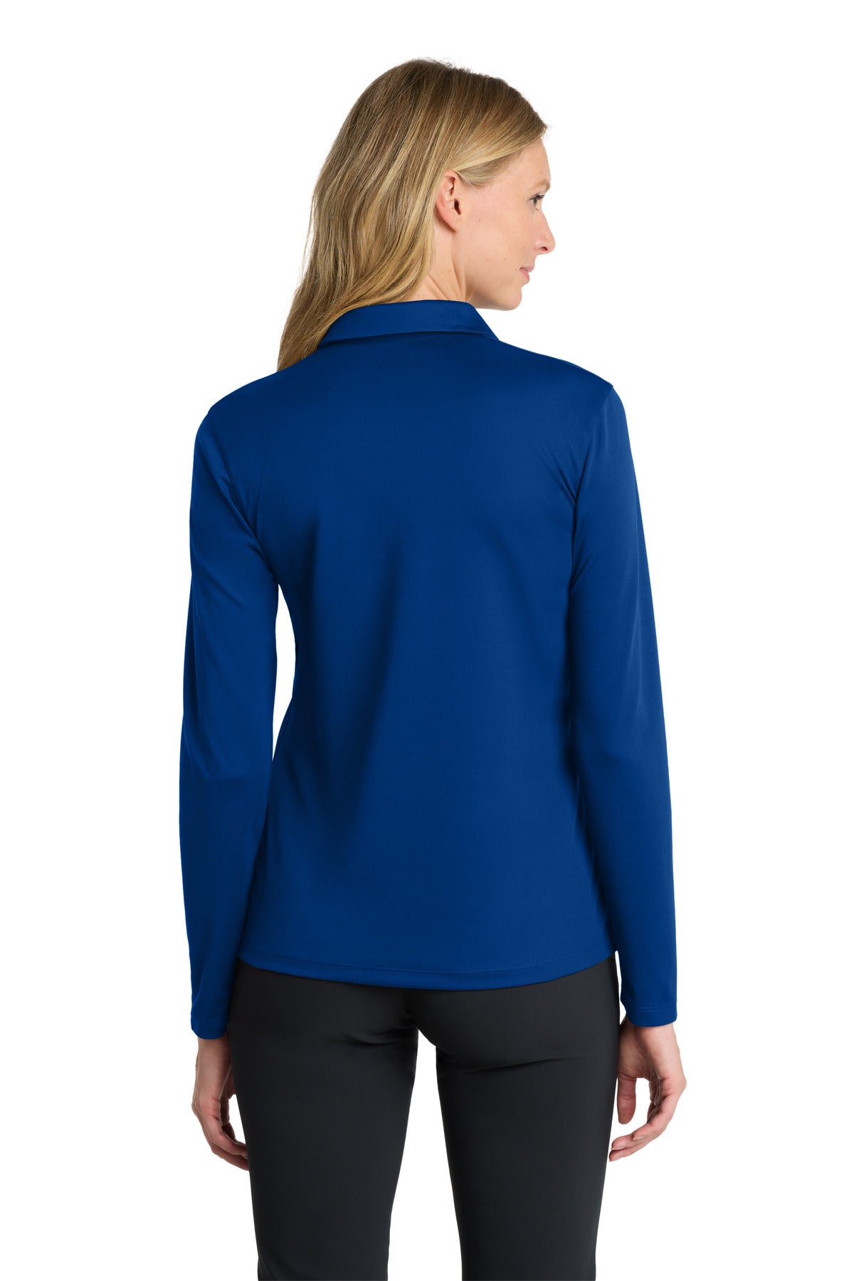 GymBlue Nike Women's Dri-FIT Micro Pique 2.0 Long Sleeve Polo NKDC2105