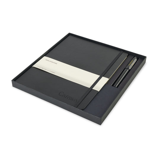 Black Moleskine® X-Large Notebook and Kaweco Pen Gift Set