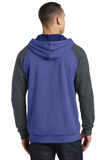 H Dp Ryl/H Cha District Young Mens Lightweight Fleece Raglan Hoodie. DT196