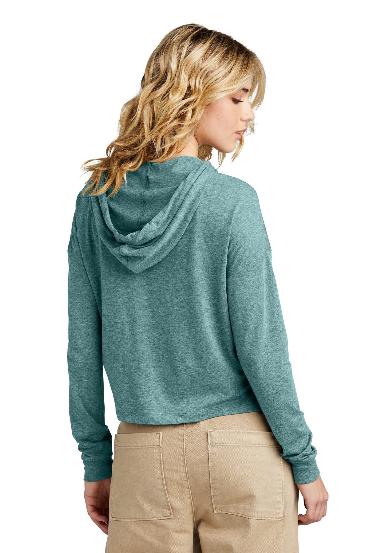 HdEuclpsBl District Women's Perfect Tri Midi Long Sleeve Hoodie DT1390L