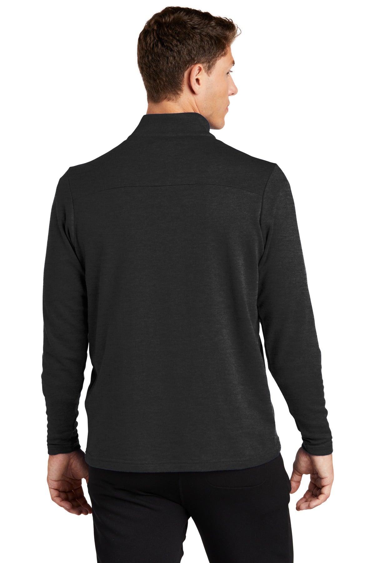 Heather Black Sport-Tek Lightweight French Terry 1/4-Zip Pullover. ST273