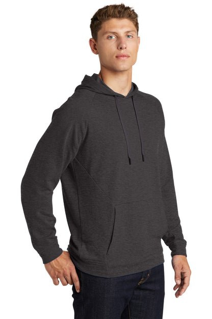 Heather Black Sport-Tek Lightweight French Terry Pullover Hoodie. ST272