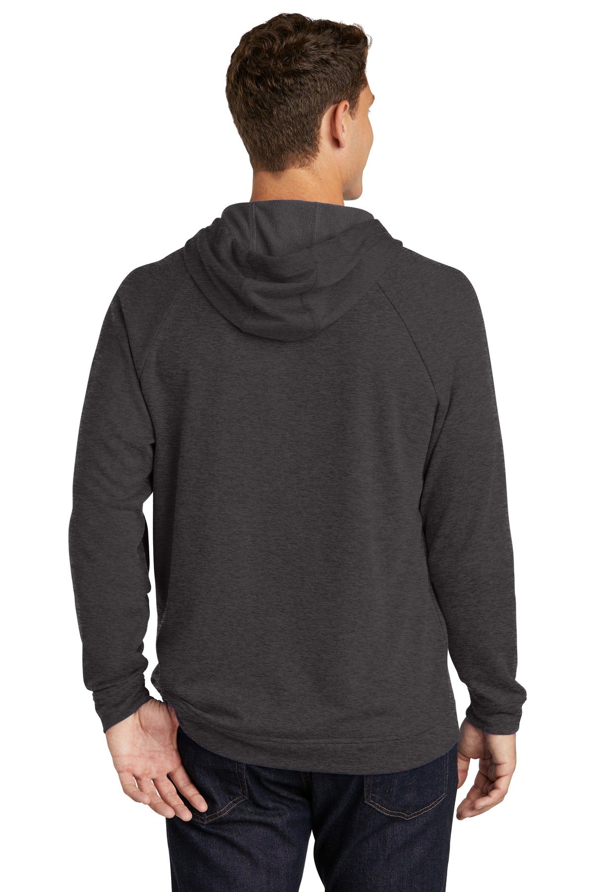 Heather Black Sport-Tek Lightweight French Terry Pullover Hoodie. ST272