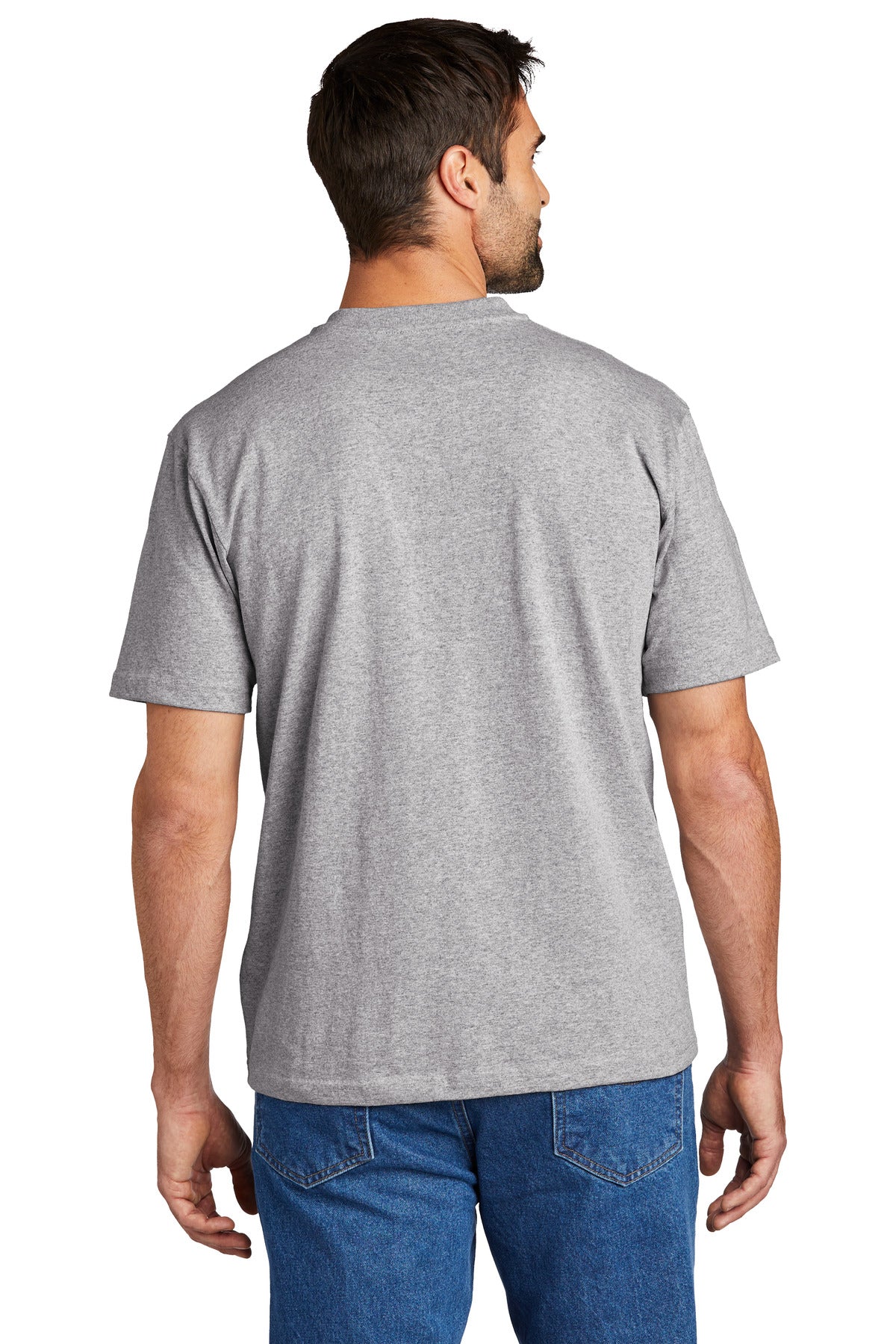 Heather Grey Carhartt Short Sleeve Henley T-Shirt CTK84