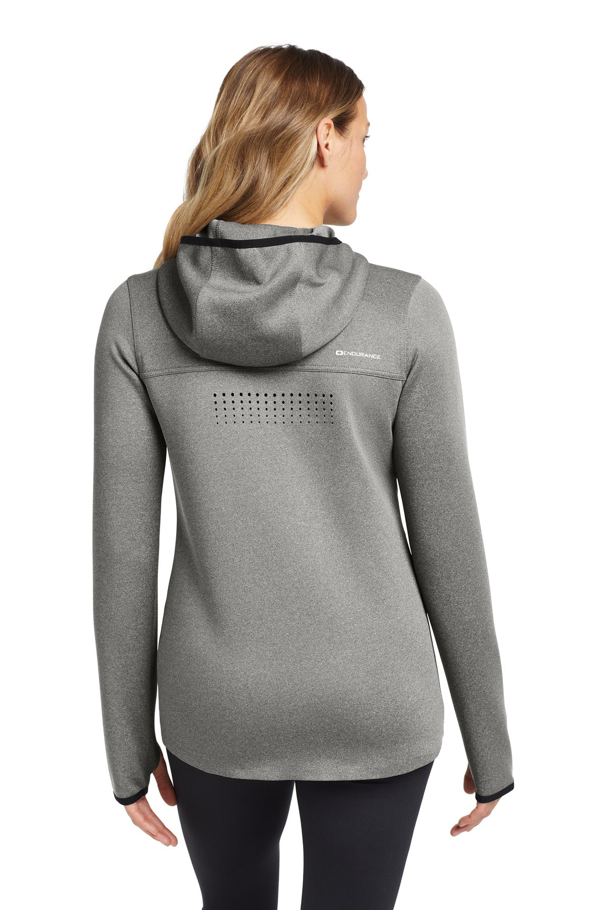 Heather Grey OGIO Women's Stealth Full-Zip Jacket. LOE728