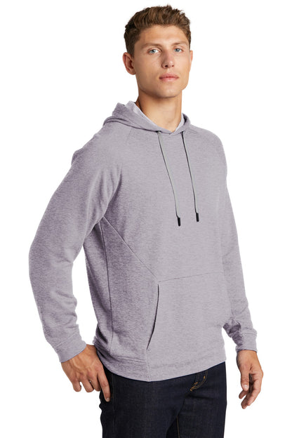Heather Grey Sport-Tek Lightweight French Terry Pullover Hoodie. ST272