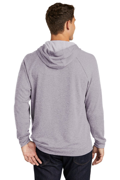Heather Grey Sport-Tek Lightweight French Terry Pullover Hoodie. ST272