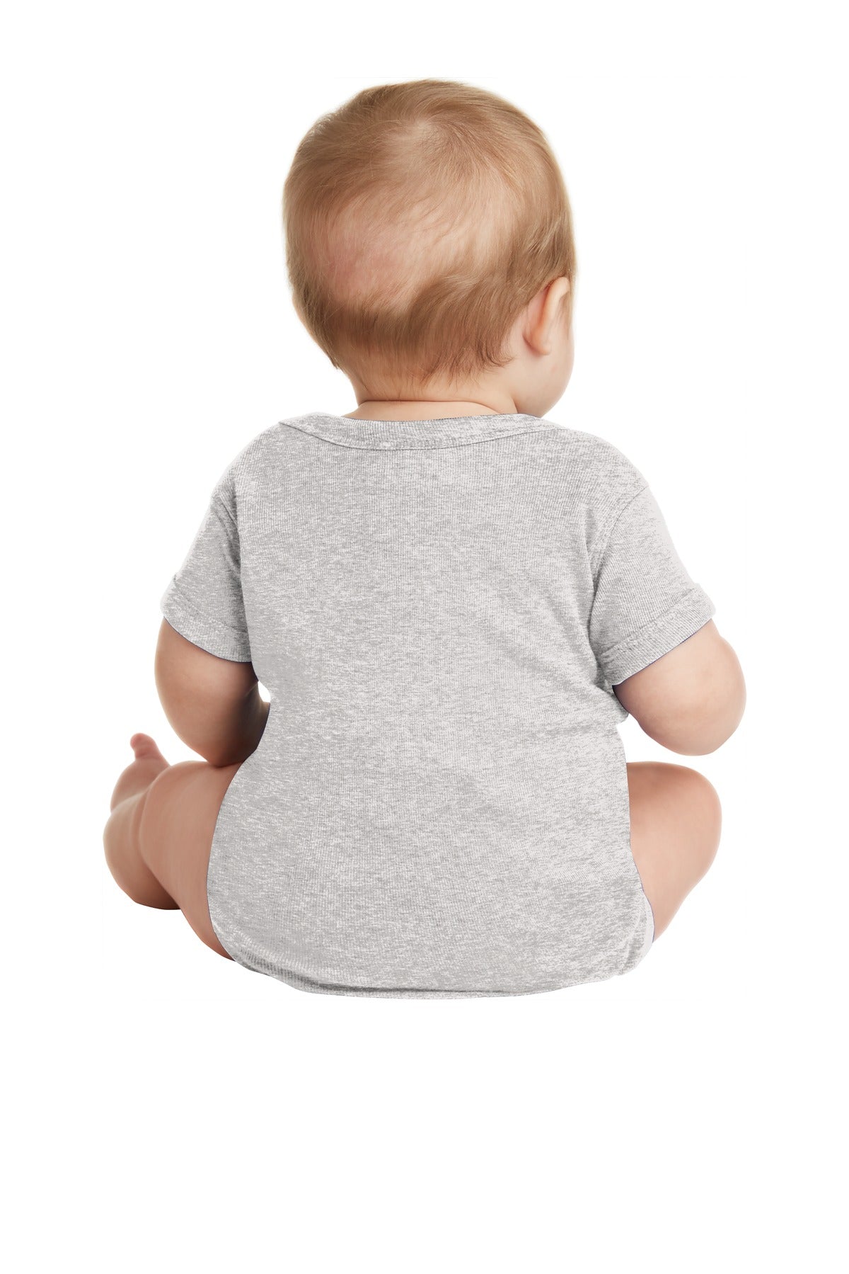 Heather Rabbit Skins Infant Short Sleeve Baby Rib Bodysuit. RS4400