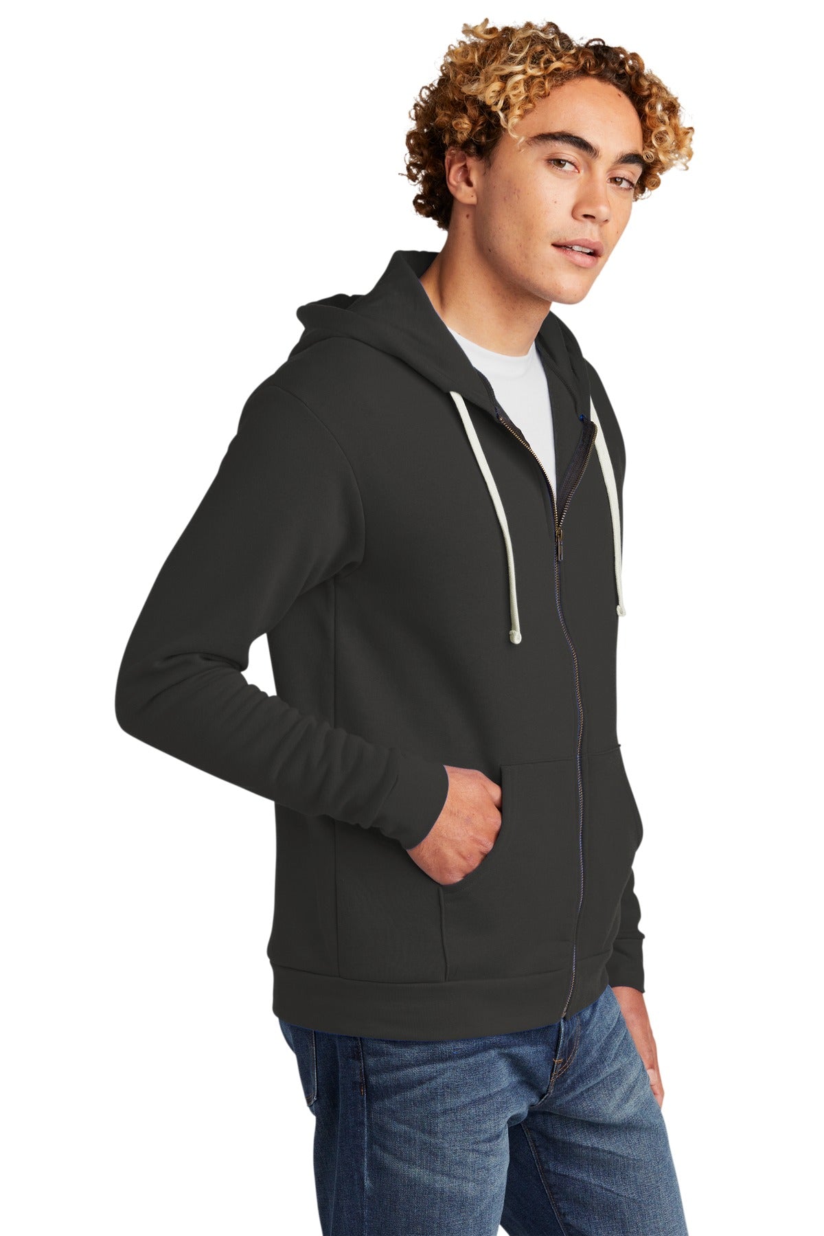 HeavyMetal Next Level Apparel Adult Santa Barbara Zip Hoodie. NL9602