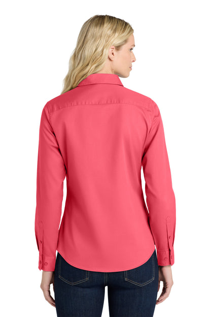 Hibiscus Port Authority Women's Long Sleeve Easy Care Shirt. L608