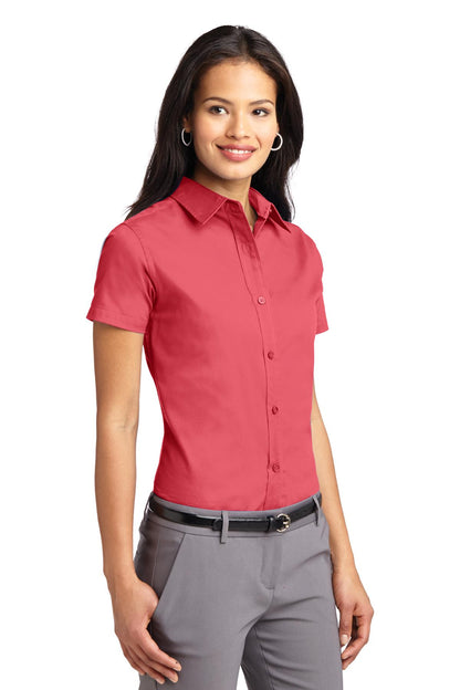 Hibiscus Port Authority Women's Short Sleeve Easy Care Shirt. L508