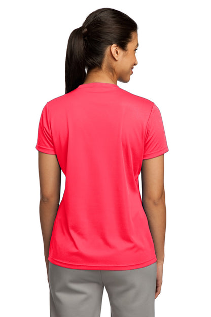 Hot Coral Sport-Tek Women's PosiCharge Competitor Tee. LST350