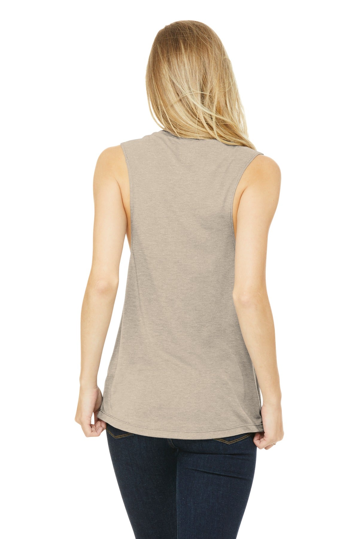 Ht Dust BELLA+CANVAS Women's Flowy Scoop Muscle Tank. BC8803