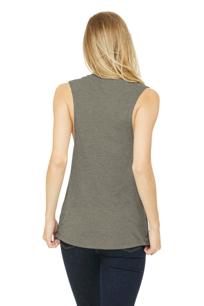 Ht Stone BELLA+CANVAS Women's Flowy Scoop Muscle Tank. BC8803