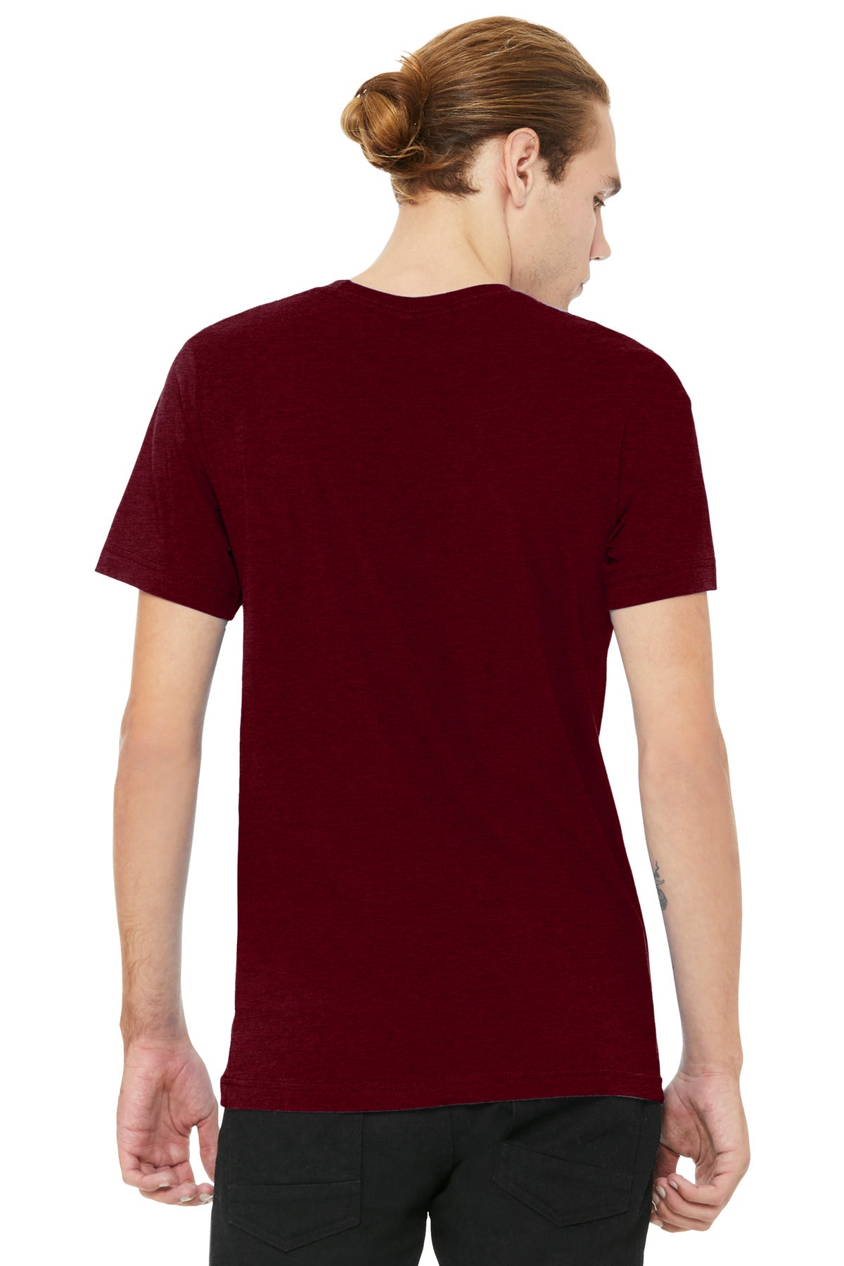 HtCardinal BELLA+CANVAS Unisex Heather CVC V-Neck Tee BC3005CVC