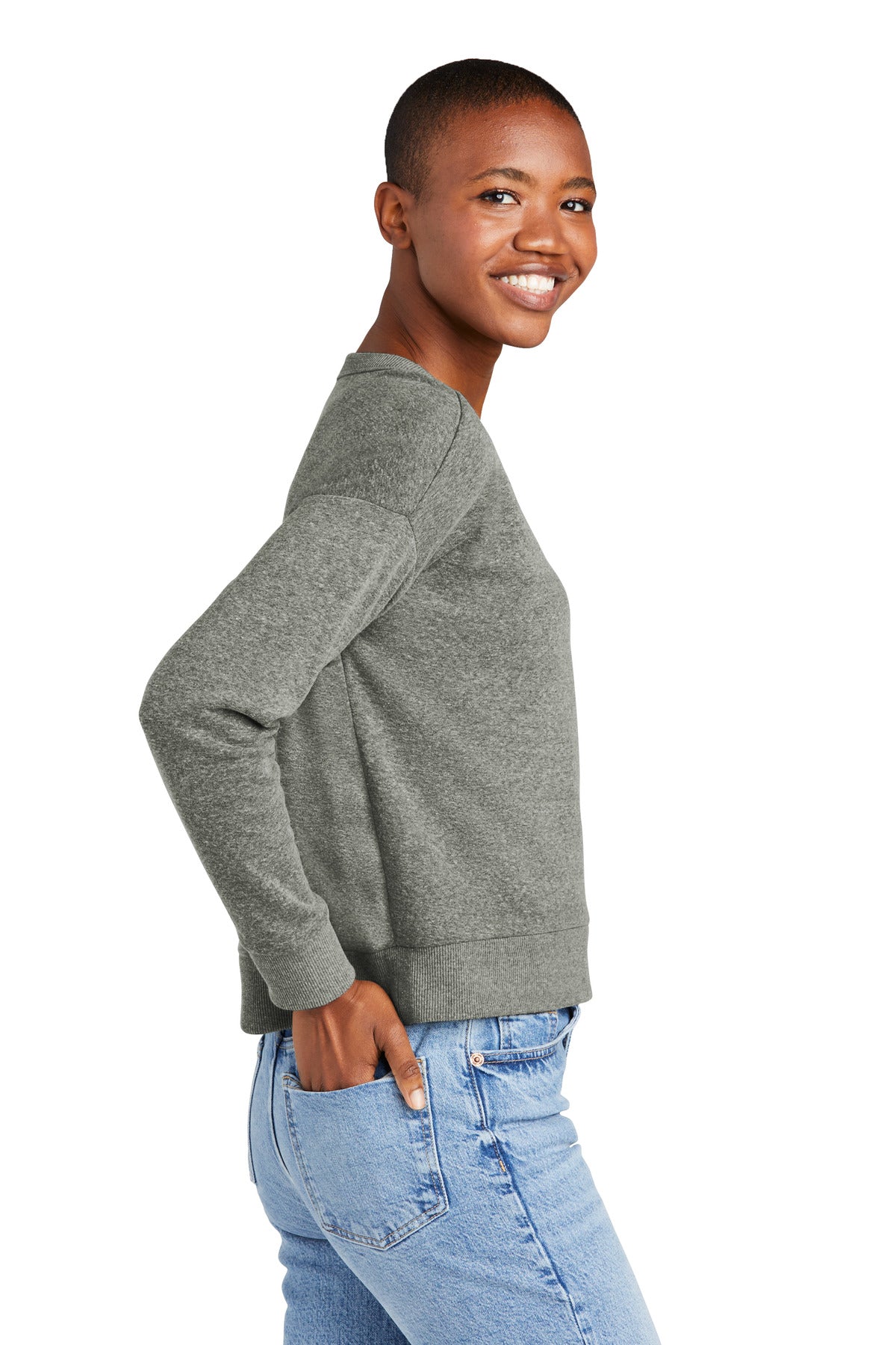 HtdChar District Women's Perfect Tri Fleece V-Neck Sweatshirt DT1312