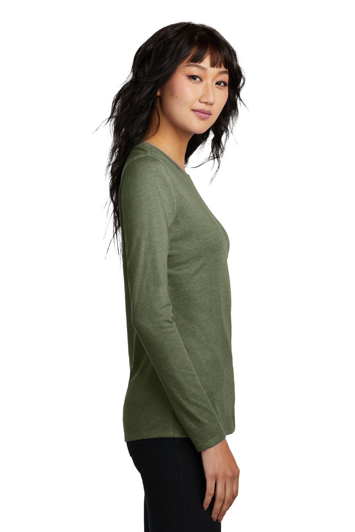 HtdOlive District Women's Perfect Blend CVC Long Sleeve Tee DT110
