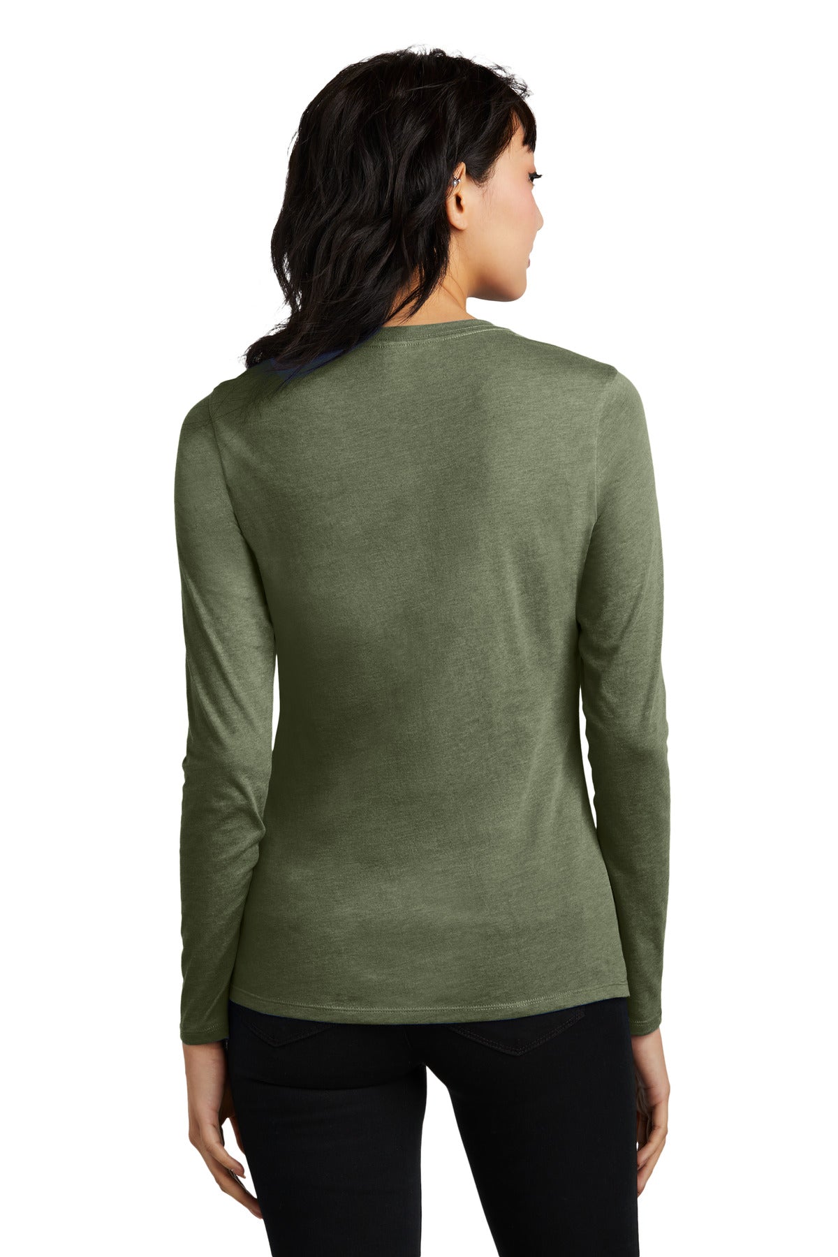 HtdOlive District Women's Perfect Blend CVC Long Sleeve Tee DT110