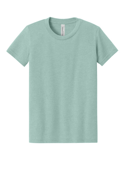 HtDustyBl BELLA+CANVAS Youth Heather CVC Tee BC3001YCVC