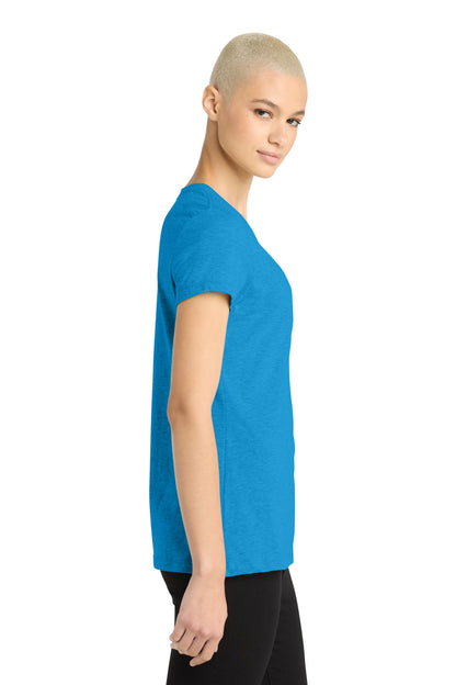 Hthr Brt Turqu District Women's Perfect Blend CVC Tee. DM108L