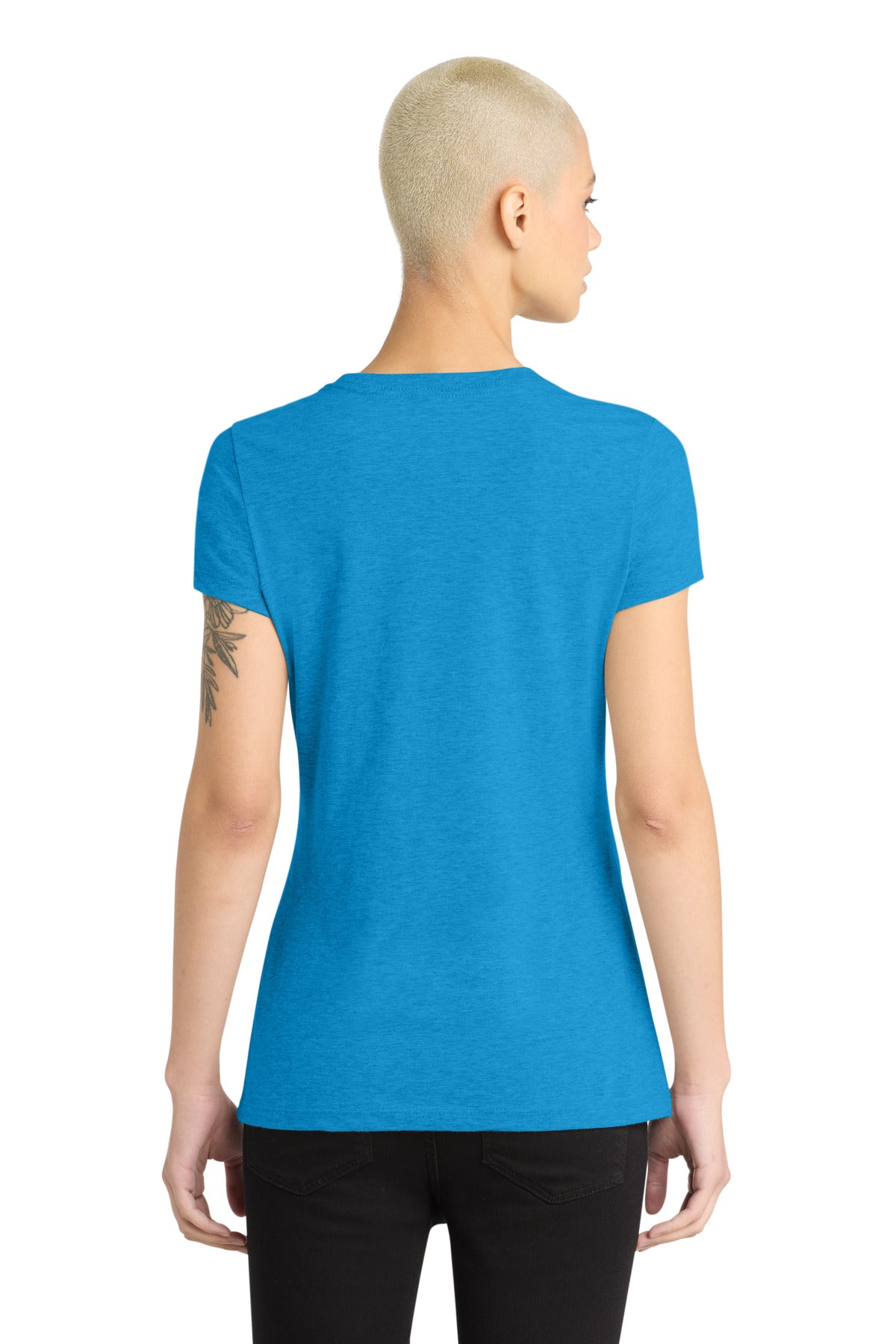 Hthr Brt Turqu District Women's Perfect Blend CVC Tee. DM108L