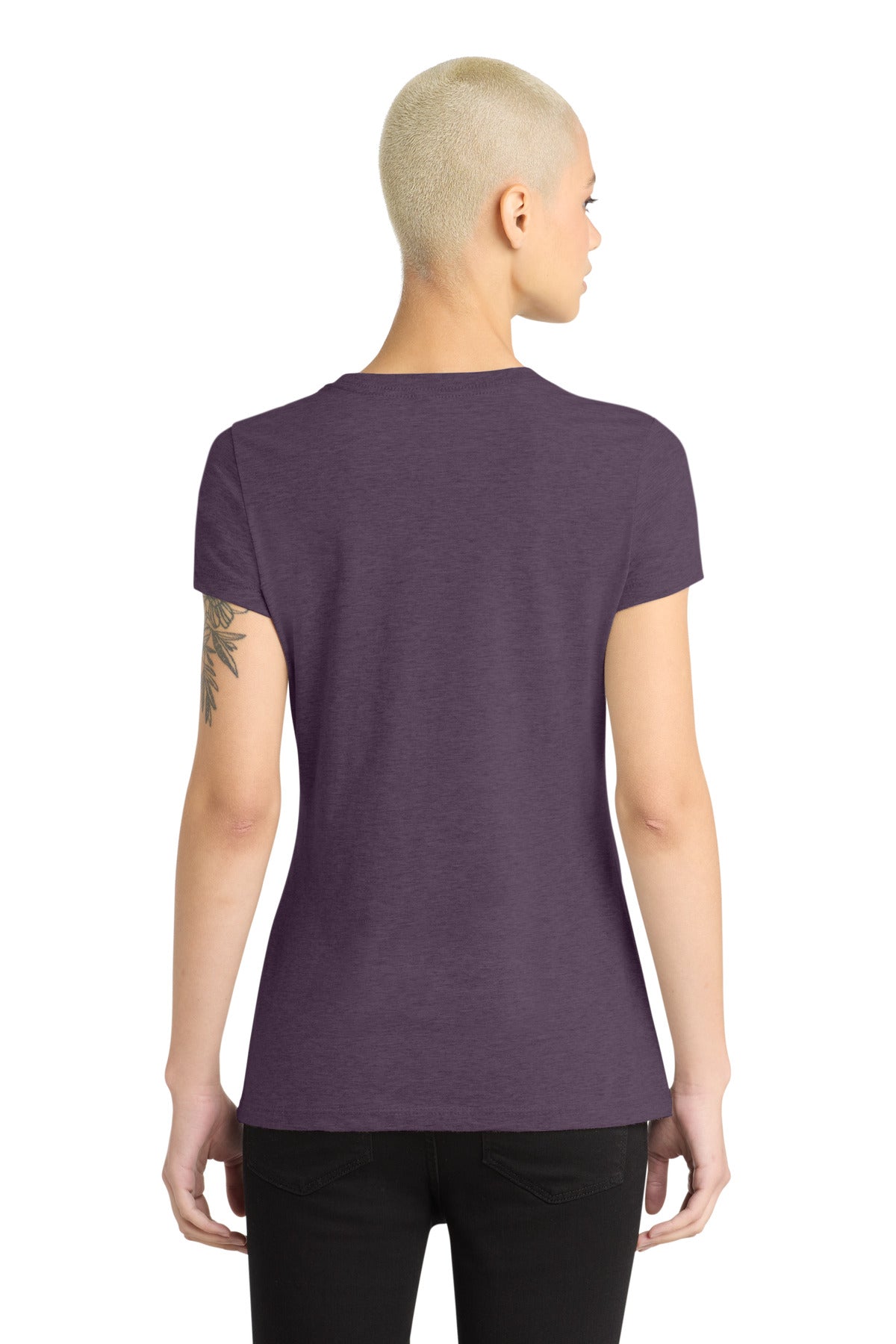 Hthr Eggplant District Women's Perfect Blend CVC Tee. DM108L