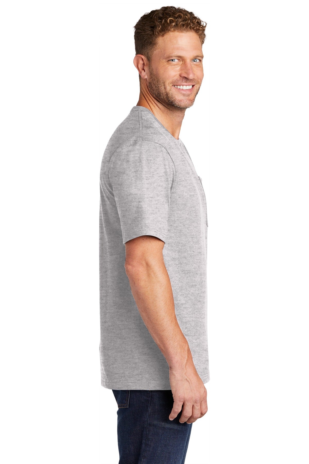 Hthr Grey CornerStone Workwear Pocket Tee CS430