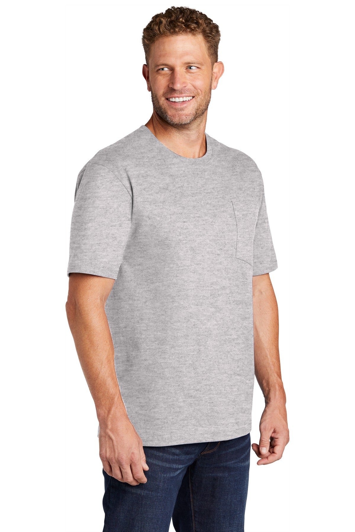 Hthr Grey CornerStone Workwear Pocket Tee CS430