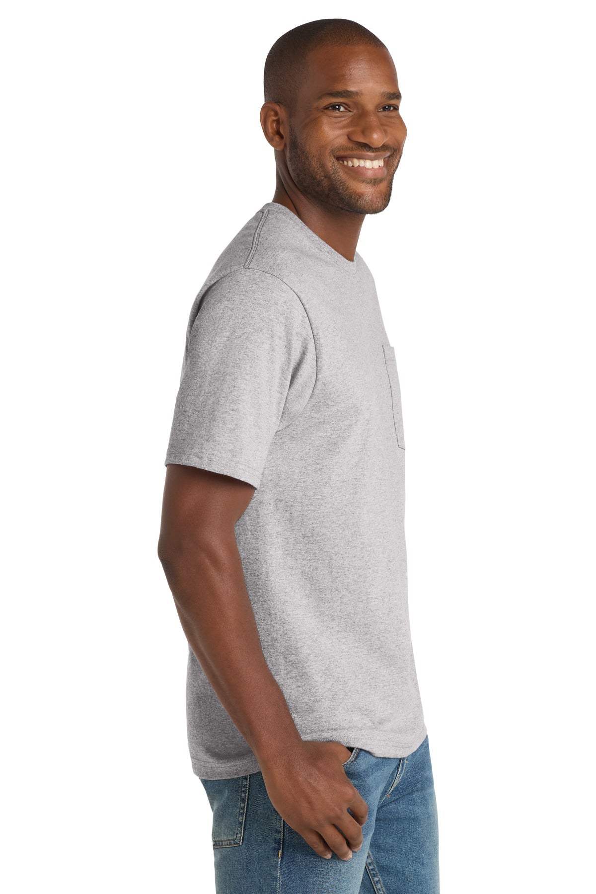 Hthr Grey CornerStone Workwear Pocket Tee CS430