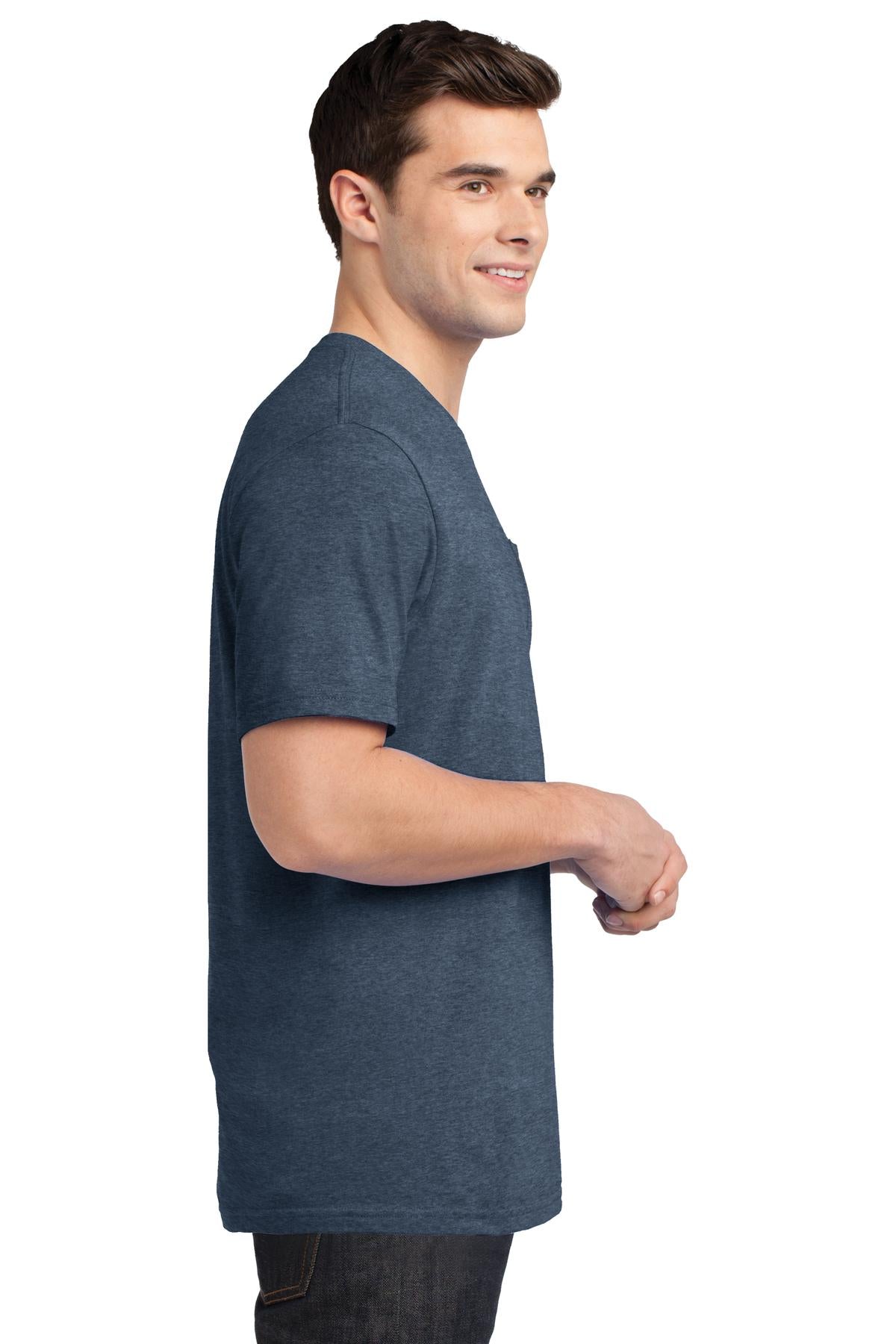 Hthr Navy District Very Important Tee with Pocket. DT6000P