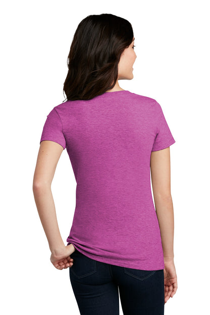 Hthr Pink Rasp District Women's Perfect Blend CVC Tee. DM108L