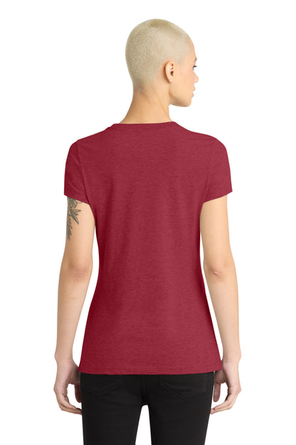 Hthr Red District Women's Perfect Blend CVC Tee. DM108L