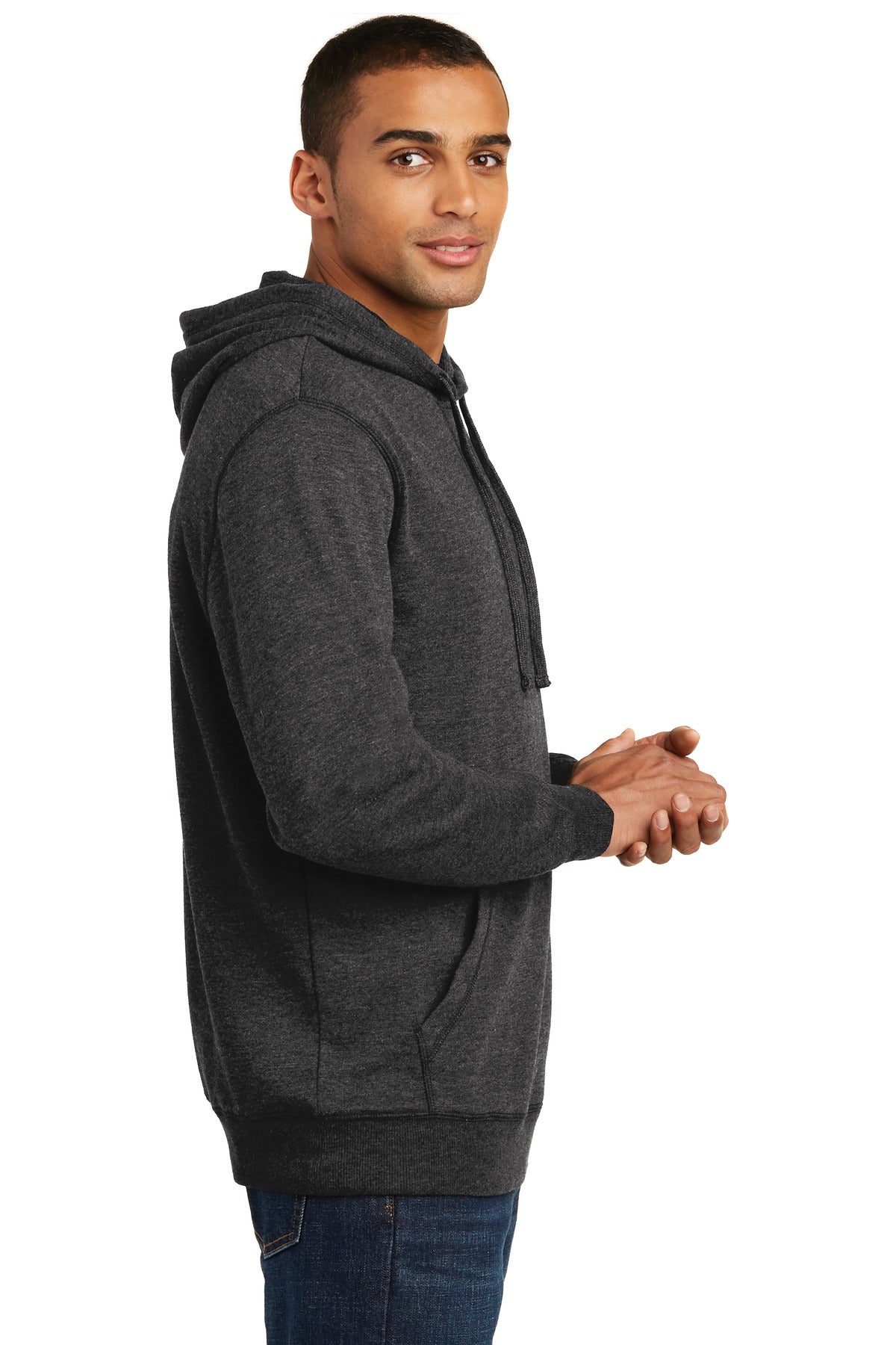 Hthrd Black District Lightweight Fleece Hoodie. DM391