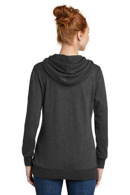 Hthrd Black District Women's Lightweight Fleece Hoodie. DM493