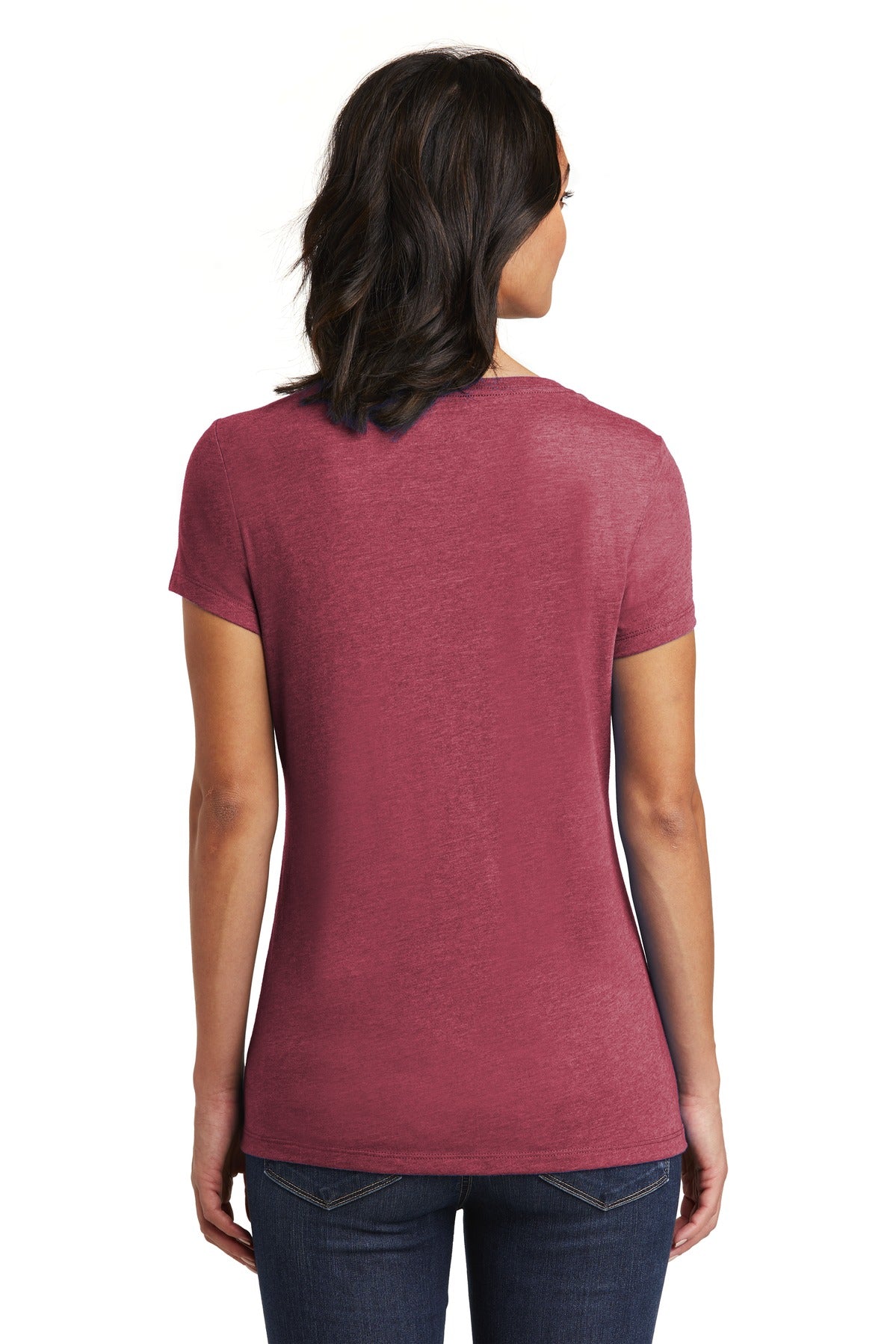 Hthrd Cardinal District Women's Very Important Tee V-Neck. DT6503