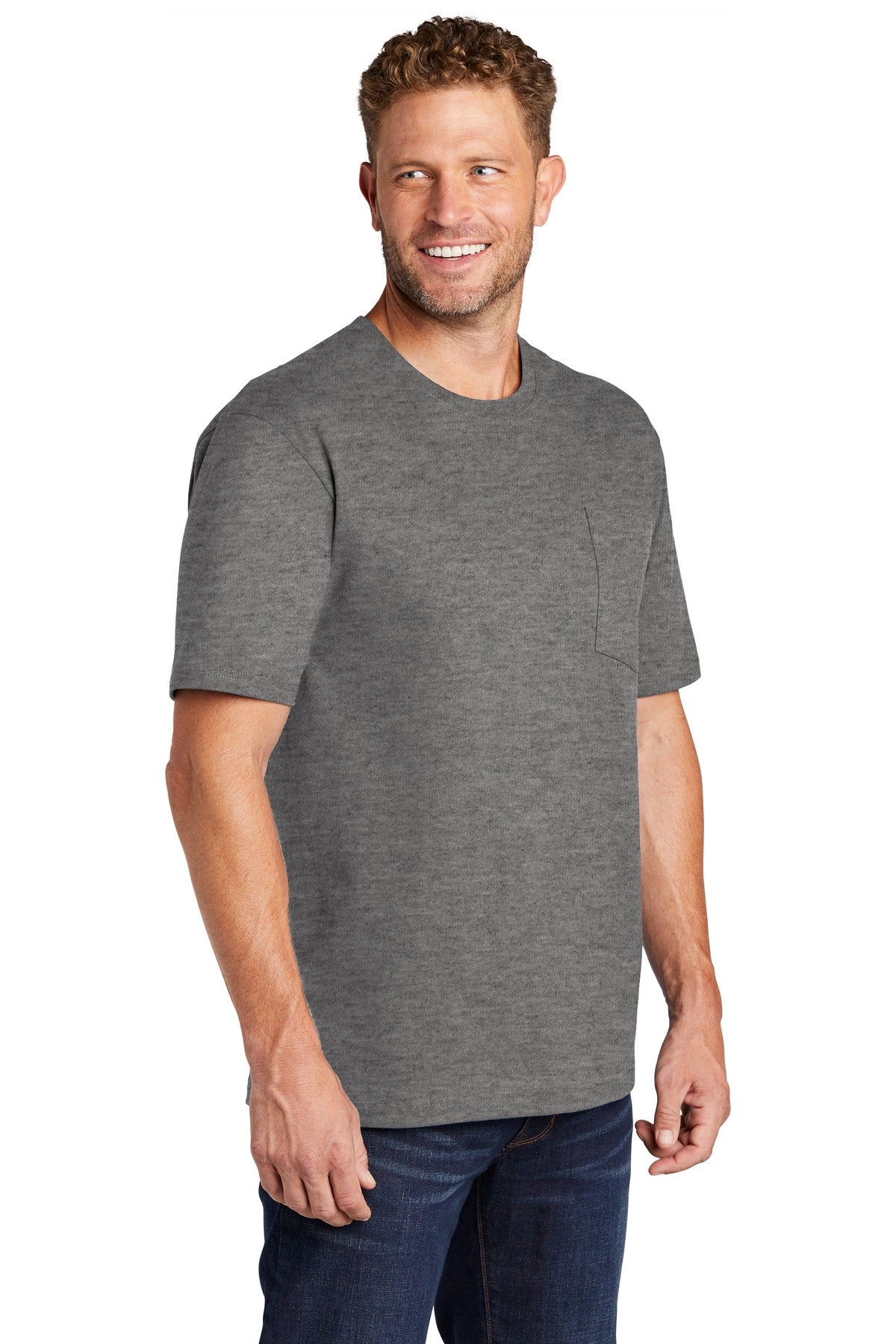 Hthrd Charcoal CornerStone Workwear Pocket Tee CS430