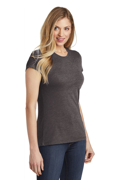 Hthrd Charcoal District Women's Fitted Perfect Tri Tee. DT155