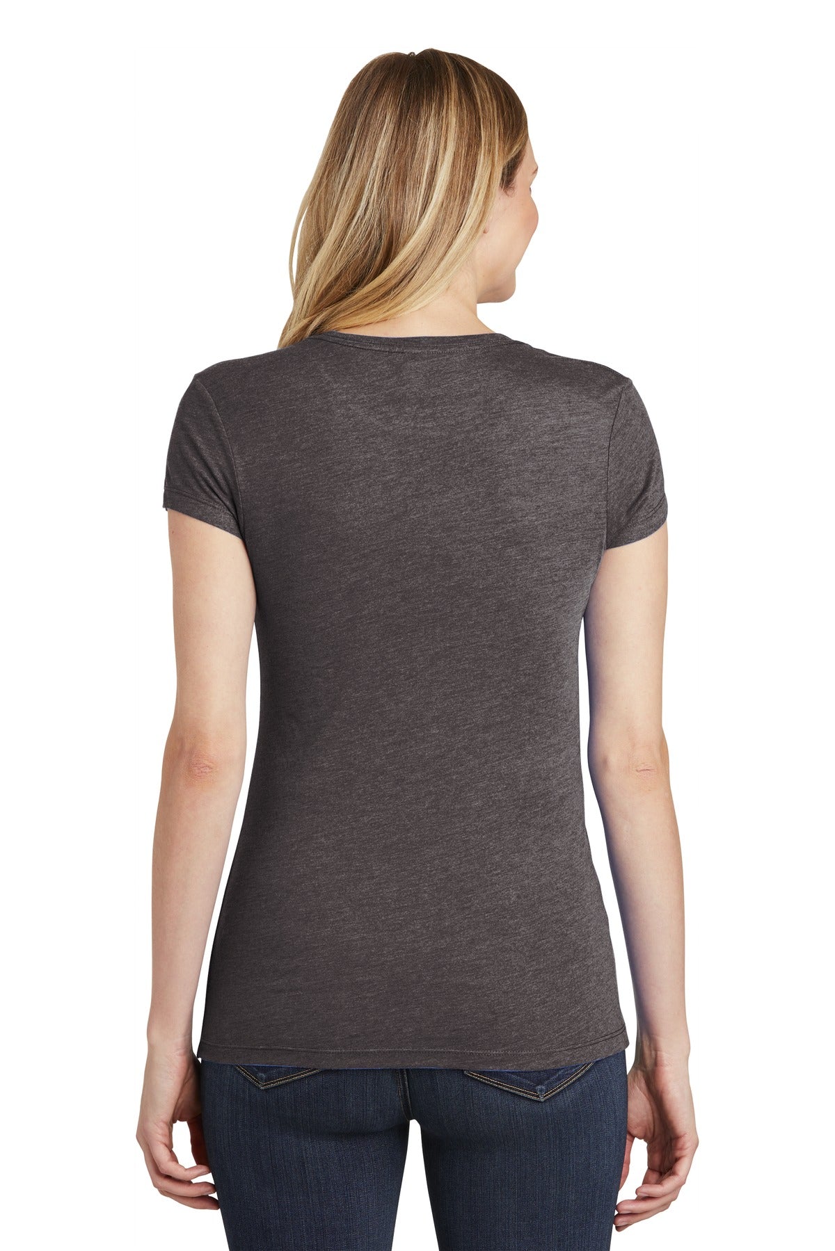 Hthrd Charcoal District Women's Fitted Perfect Tri Tee. DT155