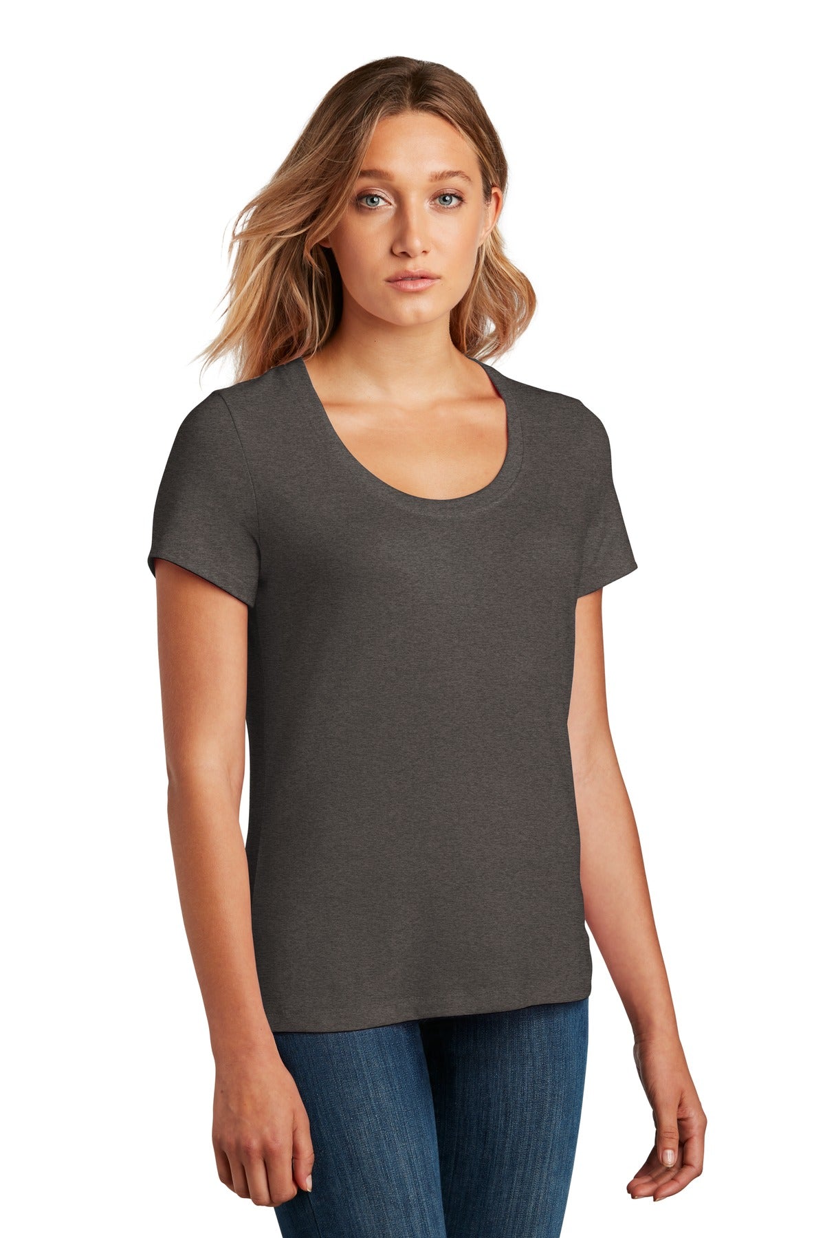 Hthrd Charcoal District Women's Flex Scoop Neck Tee DT7501