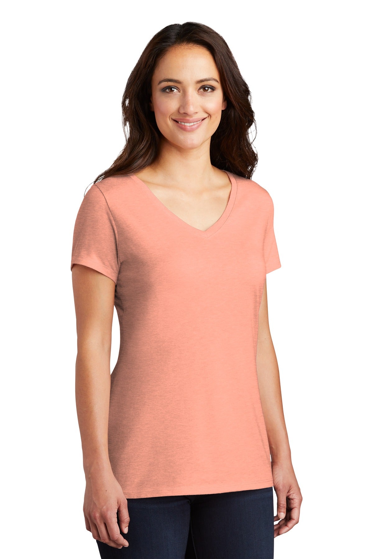 Hthrd Dsty Pch District Women's Perfect Tri V-Neck Tee. DM1350L
