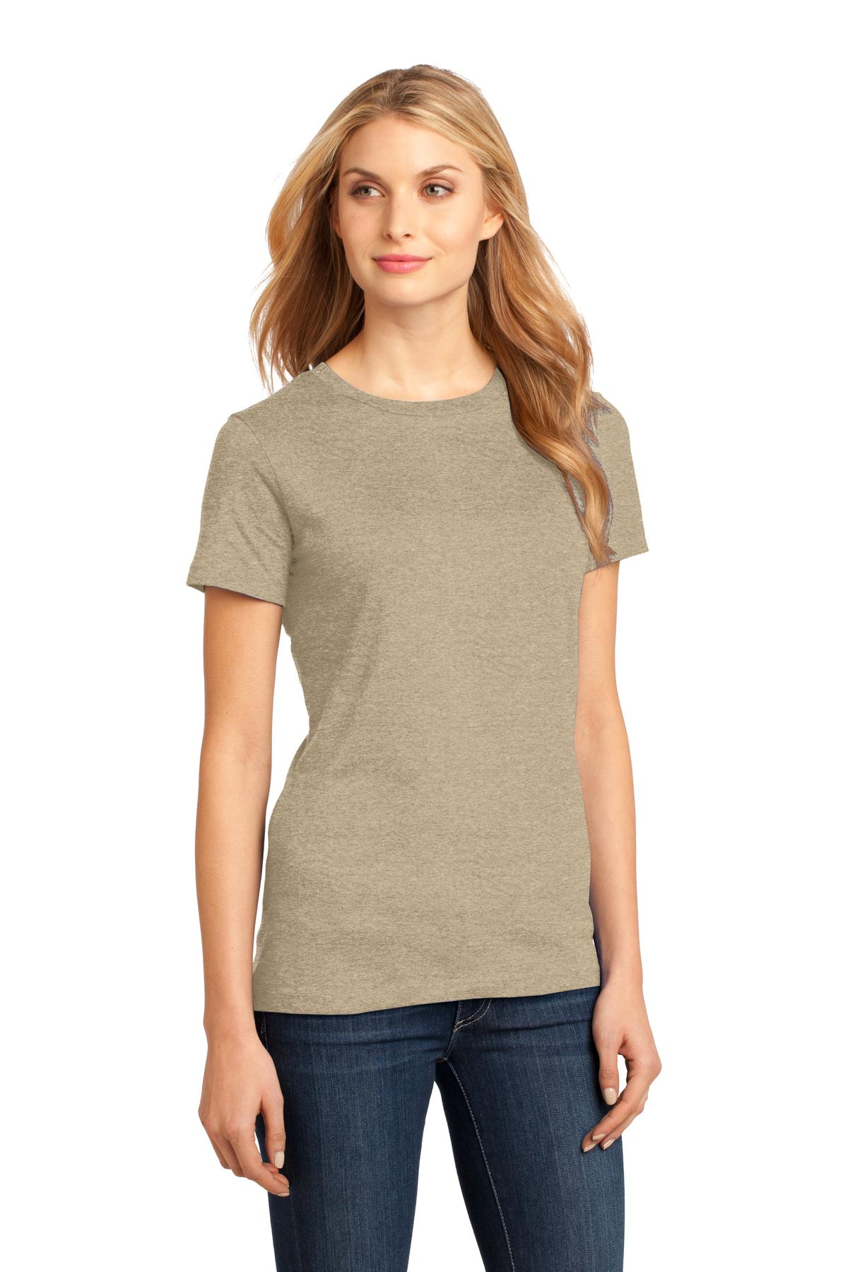 Hthrd Latte District Women's Perfect Weight Tee. DM104L