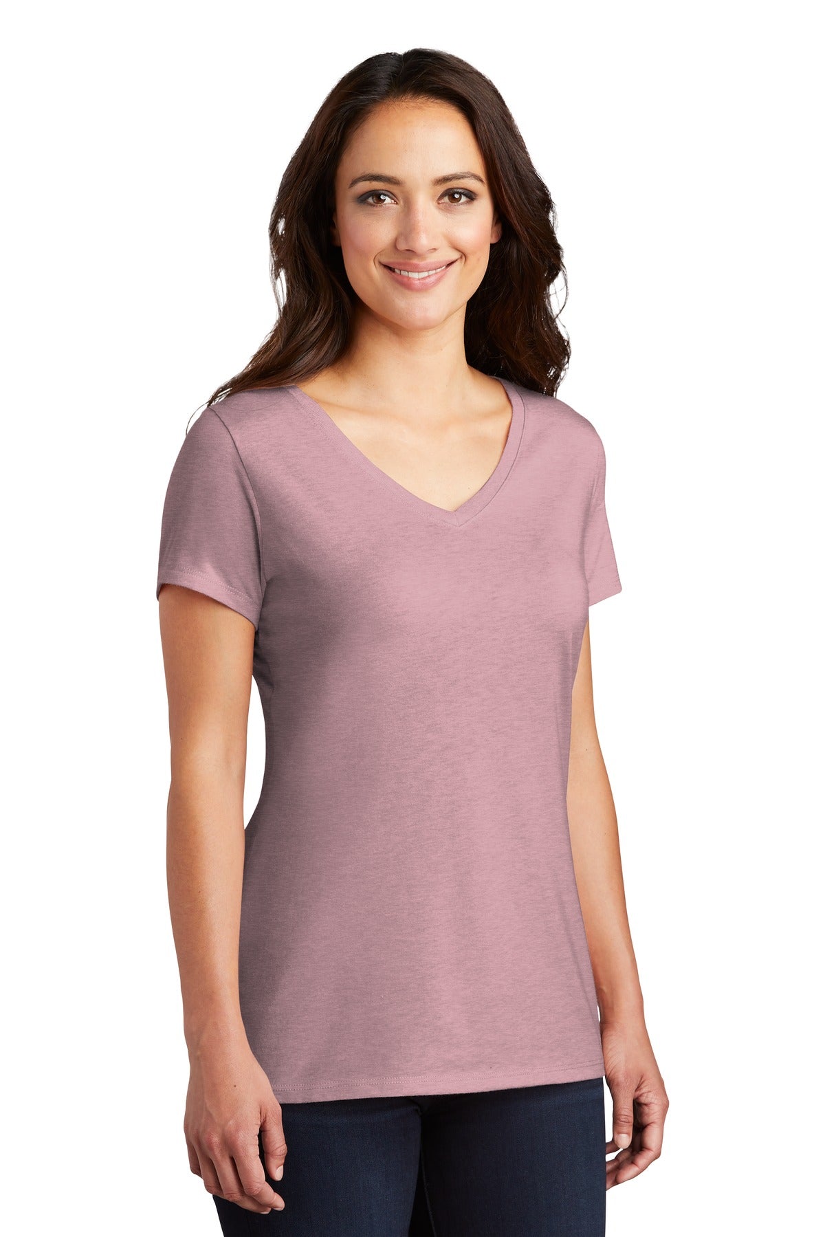 Hthrd Lavender District Women's Perfect Tri V-Neck Tee. DM1350L