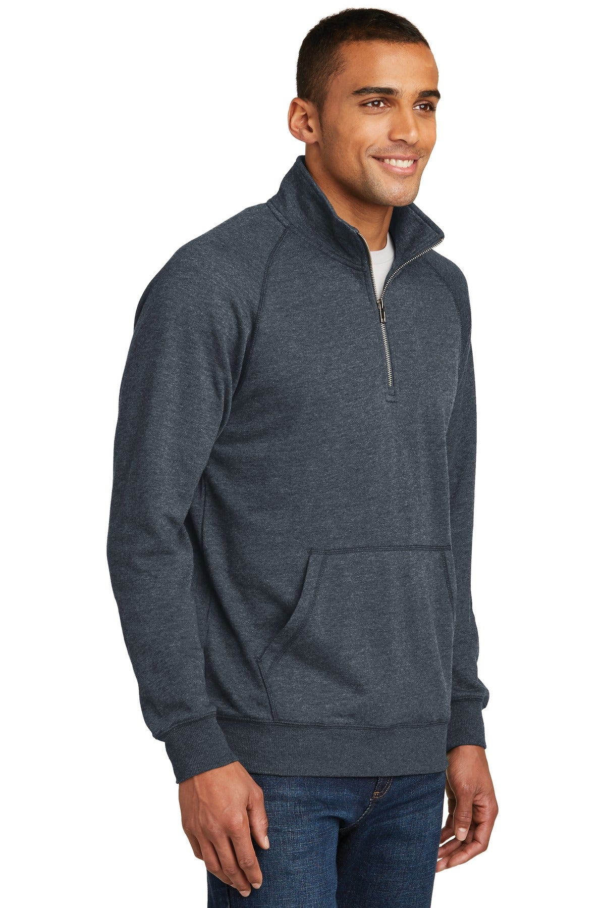 Hthrd Navy District Lightweight Fleece 1/4-Zip. DM392
